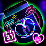 Cover Image of Download Neon Heart Launcher Theme 4.3 APK