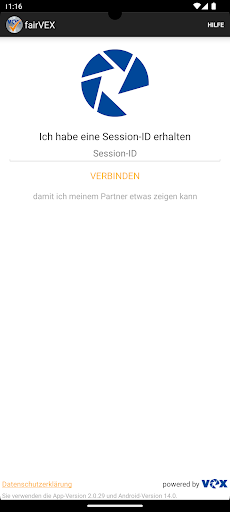Android application fairVEX screenshort