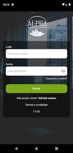 Android application Alpha - Gestão de Condomínios screenshort