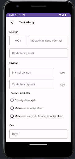 Kuryer Aze - Mağazalar üçün Screen 3