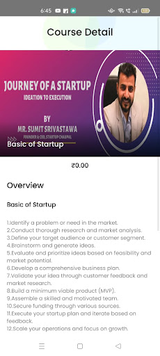 Startpreneur. Screen 2
