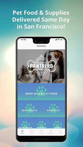 Android application Pawtrero BathHouse & Feed Co. screenshort