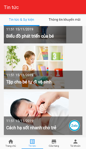 Android application DungBibi screenshort