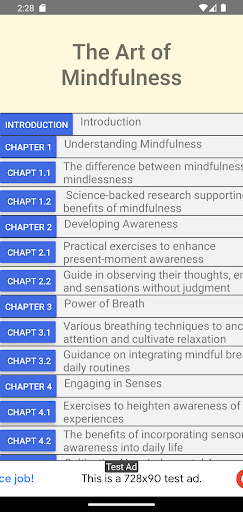 Android application Art of Mindfulness screenshort