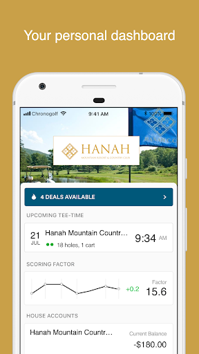 Android application Hanah Mountain Country Club screenshort