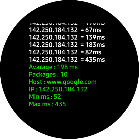 Naneping - Ping test tool Screen 2