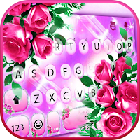 Тема для клавиатуры Pink Glamor Roses