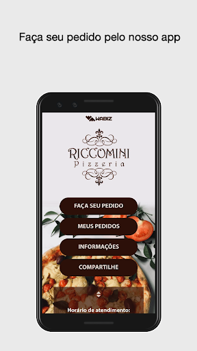 Android application Riccomini Pizzaria screenshort