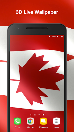 Android application 3d Canada Flag Live Wallpaper screenshort