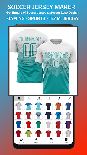 Android application Soccer Jersey Maker, T-shirt screenshort
