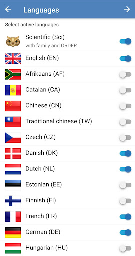 Android application BabelBird screenshort