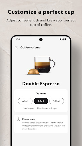 Screenshot of Nespresso Smart