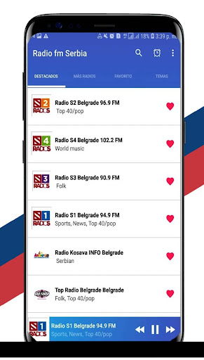 Android application Radio fm Serbia screenshort