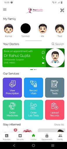 Android application Prohealth Bone & Joint Clinic screenshort