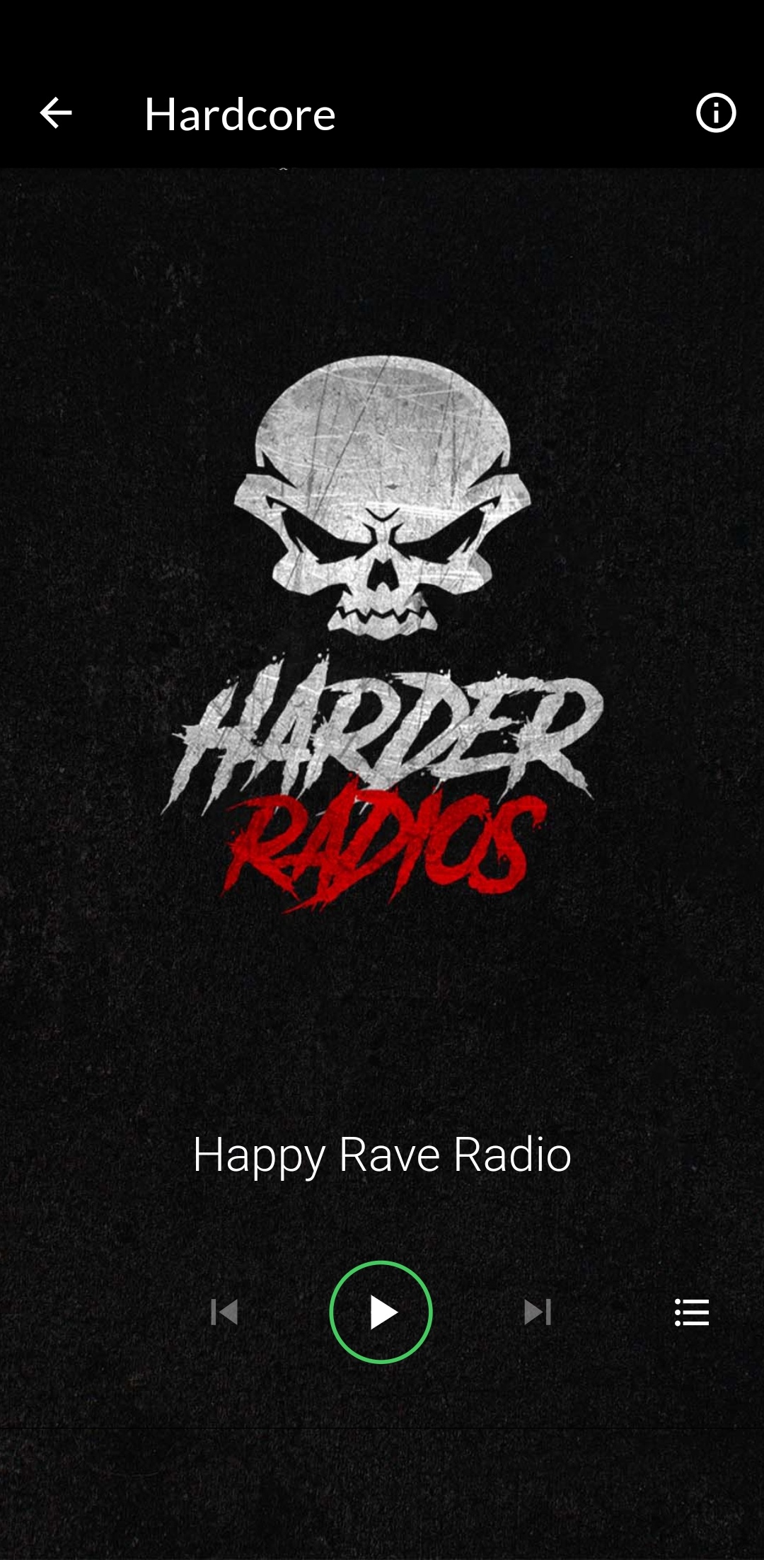 Android application Harder Radios screenshort