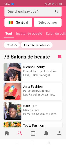 Android application Shine Beauty App screenshort