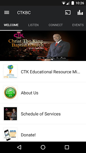 Android application Christ The King Baptist Church screenshort