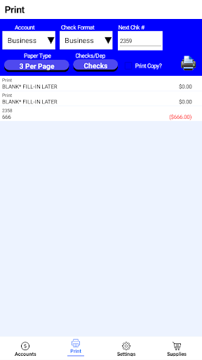 Print Check Pro - Trial Screen 2