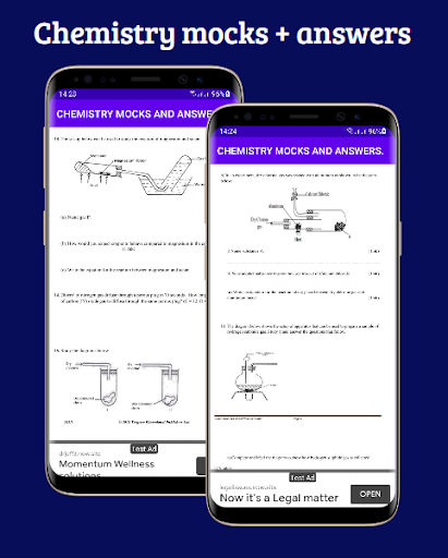 Android application Chemistry; mocks & answers screenshort
