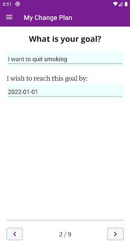 My Change Plan (MCP) Screen 2