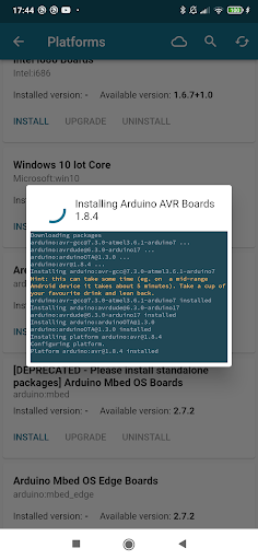 Android application Arduino Studio - Arduino IDE screenshort