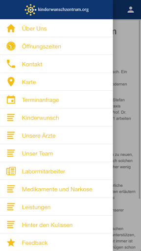 Android application Kinderwunschzentrum Dortmund screenshort