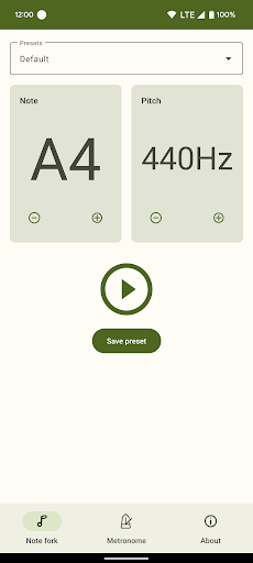 Android application Musekit (Metronome & Tuner) screenshort
