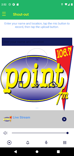 Android application 106.7 Point FM screenshort