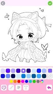 Cute Drawing : Anime Color Fan