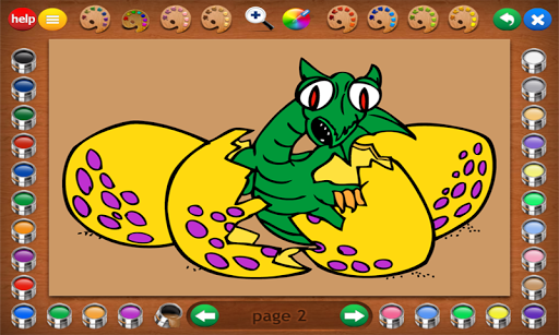 Android application Coloring Book 25: Dragon Attac screenshort