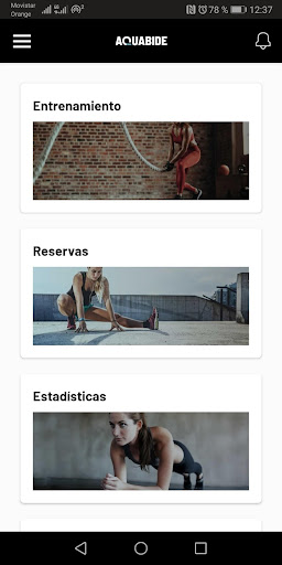 Android application Aquabide screenshort