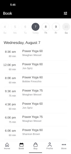 Reach Power Yoga Screen 2