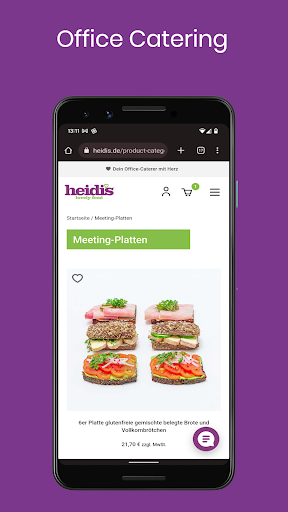 Android application Heidis - Office Catering screenshort