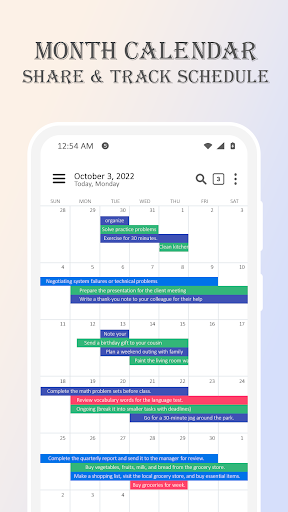 Daily planner: shared calendar Screen 2