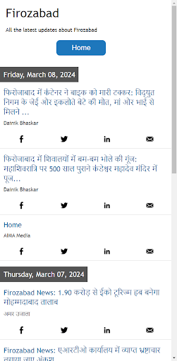 Android application Firozabad News screenshort