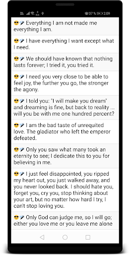Rap Phrases Screen 2