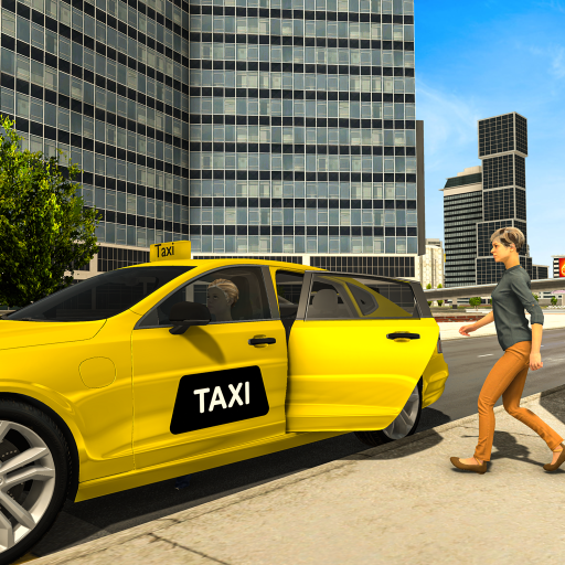 Grand Taxi simulator 3D game logo