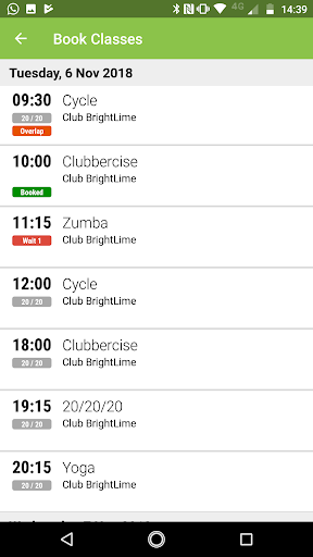 Android application BrightLime Health and Fitness screenshort