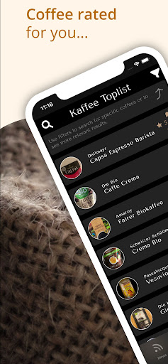 Android application Coffeelovers screenshort