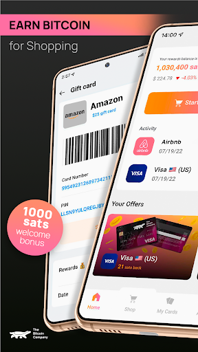 Android application The Bitcoin Company Rewards screenshort
