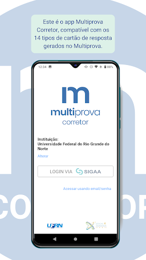 Android application Multiprova Corretor screenshort