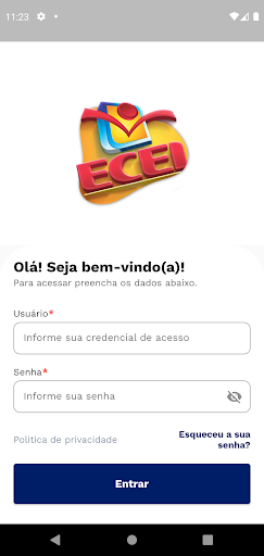 Android application Escola ECEI Lavras-MG screenshort