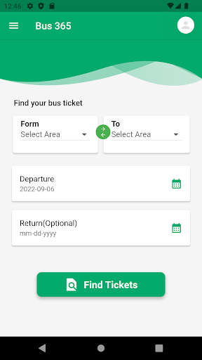 Bus365 - Bus Reservation App Screen 3