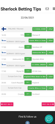 Sherlock Betting Tips Analyzer Screen 3