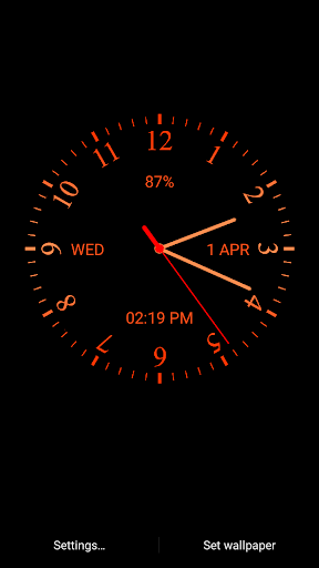 Android application Analog Clock Live Wallpaper screenshort