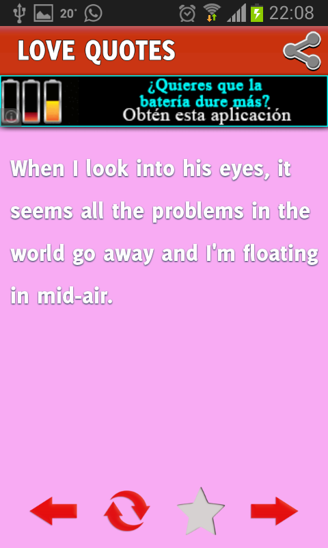 Android application Love Quotes with Images for Whatsapp screenshort
