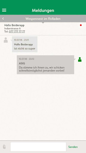 Android application ASIG Wohngenossenschaft screenshort