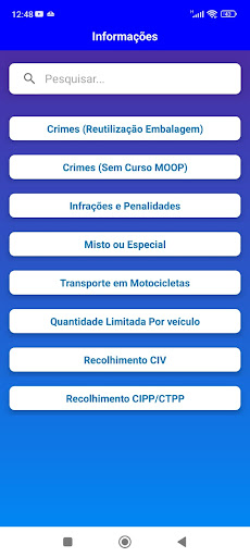 Android application Fiscalizando Produto Perigoso screenshort