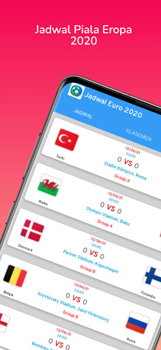 Android application Jadwal Euro 2020/2021 screenshort