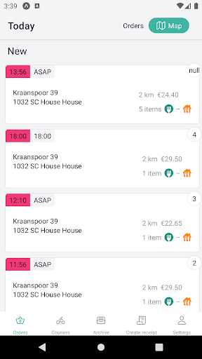 Android application Sitedish POS screenshort